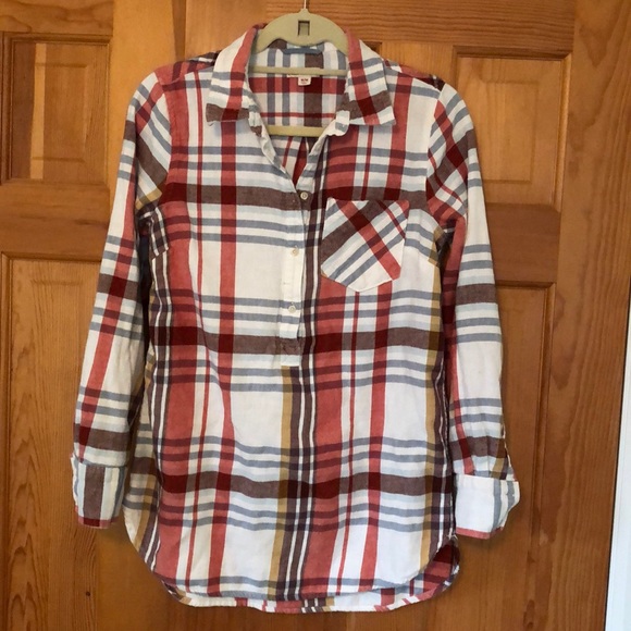 Merona Tops - Plaid tunic shirt